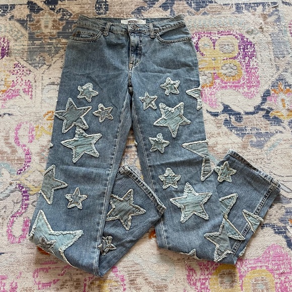 Moschino Jeans Star Denim Pants Vintage 